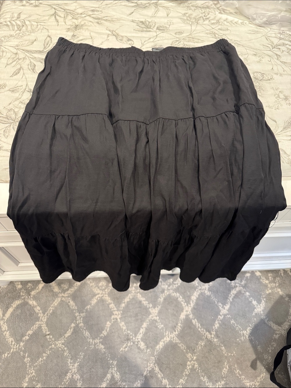 H&M Black Tiered Maxi Skirt